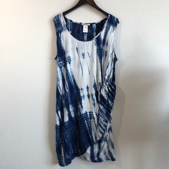 NEW! LOVE SQUARED tie dye blue summer dress A1 - Picture 5 of 11
